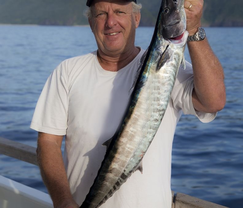 The thrill of the catch in crystal-clear waters